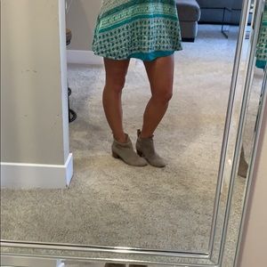 Steve Madden Taupe Suede Harber Ankle Booties
